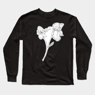 Fleur de Lis Pen Illustration Long Sleeve T-Shirt